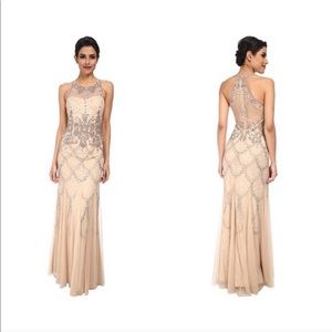 Adrianna Papell beaded nude gown